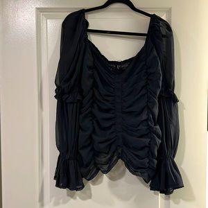 NastyGal Rouched Blouse Plus Size